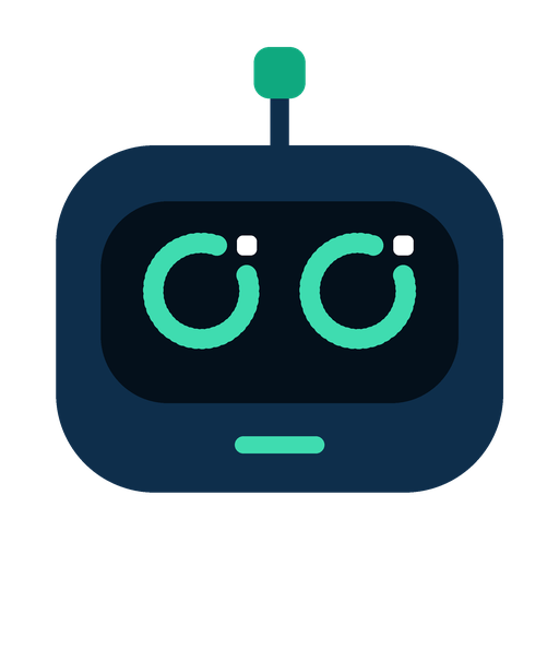 ORBI, la cara de los agentes de INFOYEC: una cabeza cuadrada con dos ojos que son la órbita del logotipo